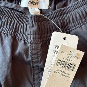 Aerie Charcoal Elastic Waist Pants